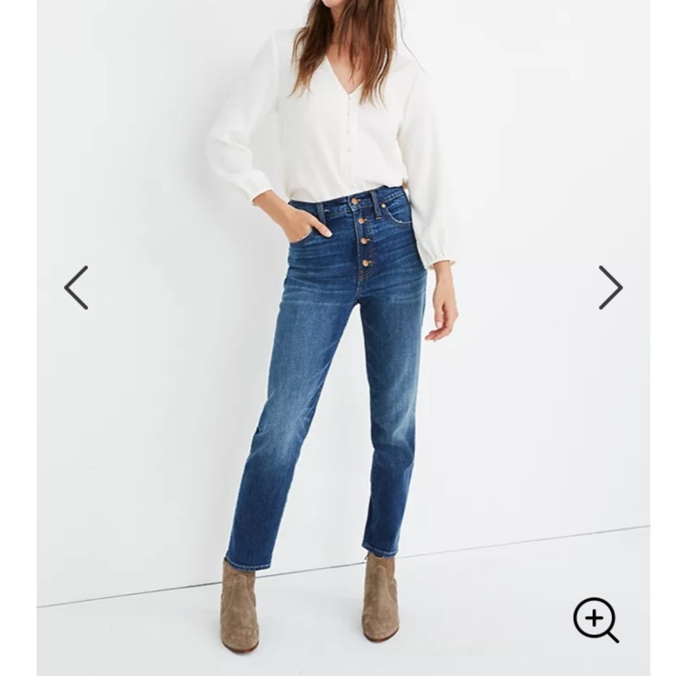 Madewell perfect vintage jeans button front